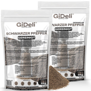 Schwarzer Pfeffer Gemahlen 2kg - Pulver Gewürz | GiDeli