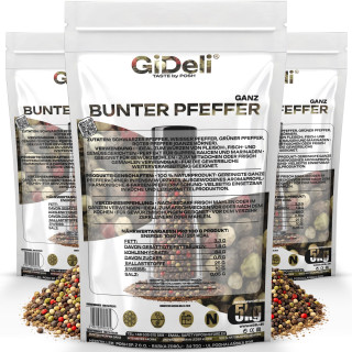 Bunter Pfeffer 15kg - Ganz Pfefferkörner Mühle | GiDeli