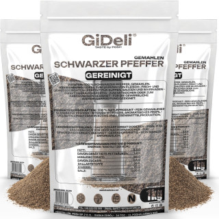 Schwarzer Pfeffer Gemahlen 3kg - Pulver Gewürz | GiDeli