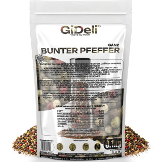 Bunter Pfeffer 100g - Ganz Pfefferkörner Mühle | GiDeli