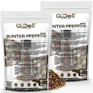 Bunter Pfeffer 10kg - Ganz Pfefferkörner Mühle | GiDeli
