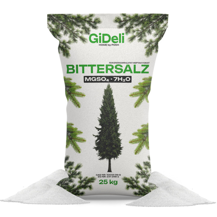 Bittersalz 25kg - Magnesiumsulfat Koniferen Hecken | GiDeli