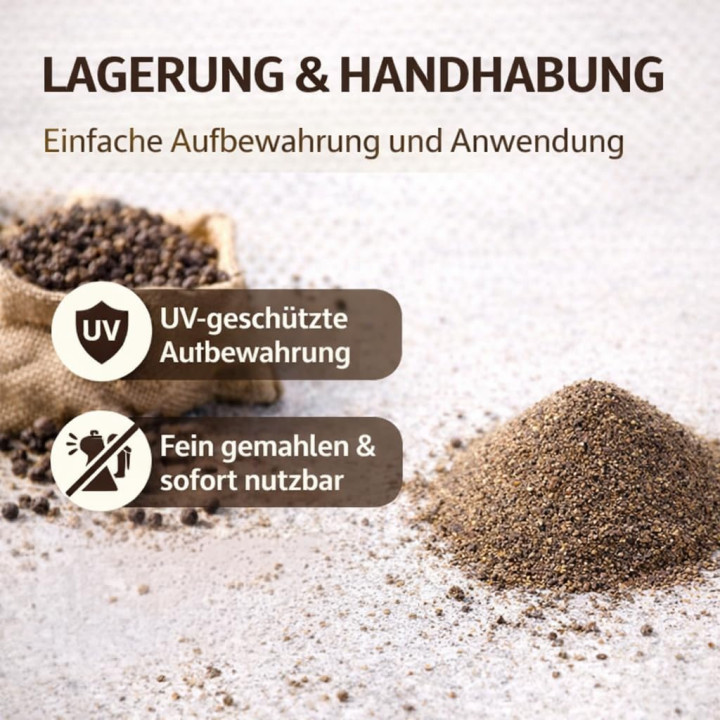 Schwarzer Pfeffer Gemahlen 10kg - Pulver Gewürz | GiDeli