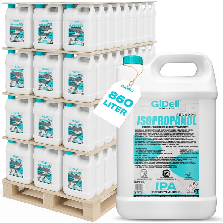 Isopropanol 172x 5L 99,9% - IPA Reinigungsalkohol | GiDeli