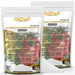 Monokaliumphosphat 2kg MKP Phosphor Kalium P-K Dünger Blühbooster Blüte GiDeli