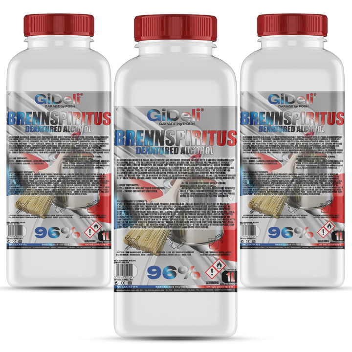 Brennspiritus Farblos 3L - Reiniger Entfetter | GiDeli