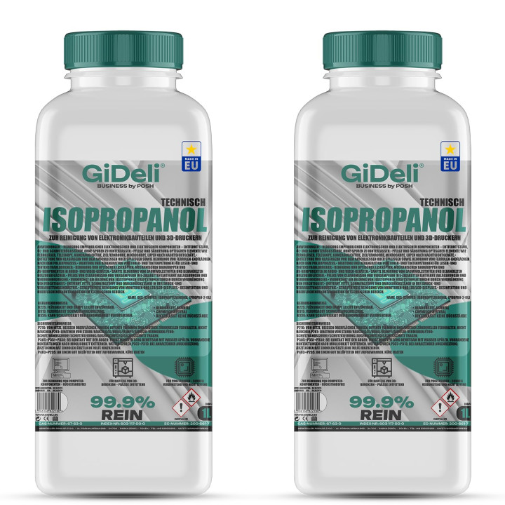 Isopropanol 2L - Technisch 99,9% IPA Reiniger & | GiDeli