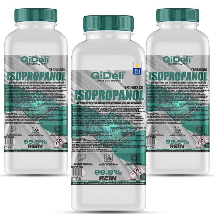 Isopropanol 3L - Technisch 99,9% IPA Reiniger & | GiDeli