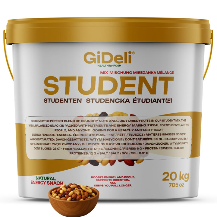 Studentenfutter 20kg - Nuss-Frucht-Mix ungesalzen | GiDeli