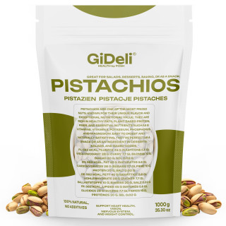 Pistazien 1kg - Geröstet Gesalzen mit Schale Vegan | GiDeli
