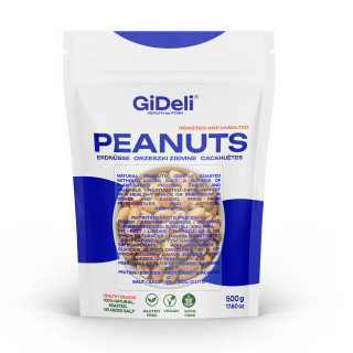 Erdnüsse 500g - Geröstet Ungesalzen Ohne Öl | GiDeli