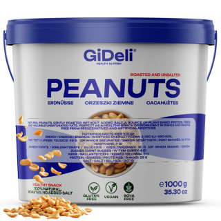 Erdnüsse 1kg - Geröstet Ungesalzen Ohne Öl | GiDeli