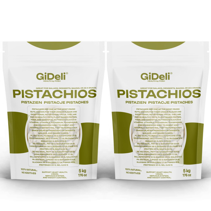 Pistazien 10kg - Geröstet Gesalzen mit Schale Vegan | GiDeli