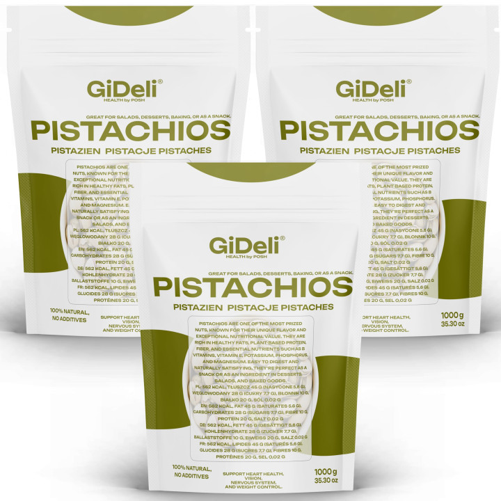 Pistazien 3kg - Geröstet Gesalzen mit Schale Vegan | GiDeli