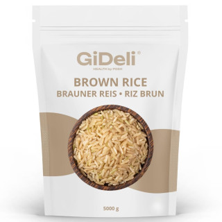 Braunreis 5kg - Naturreis Unpoliert Vollkorn | GiDeli