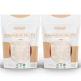 Cashewkerne 2kg - Ganze Kerne Ungesalzen | GiDeli