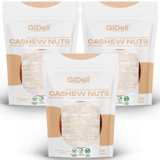 Cashewkerne 15kg - Ganze Kerne Ungesalzen | GiDeli