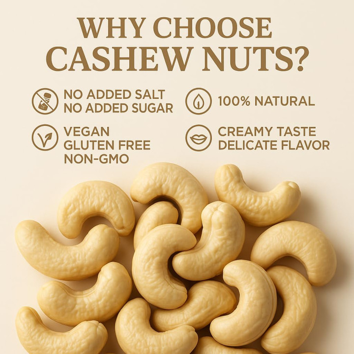 Cashewkerne 15kg - Ganze Kerne Ungesalzen | GiDeli