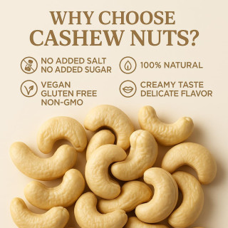 Cashewkerne 5kg - Ganze Kerne Ungesalzen | GiDeli