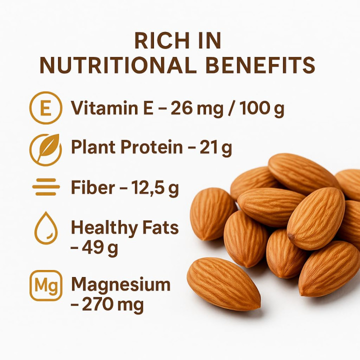 Mandeln 2kg - Naturbelassen Ungesalzen Rohkost | GiDeli