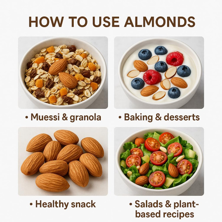 Mandeln 5kg - Naturbelassen Ungesalzen Rohkost | GiDeli