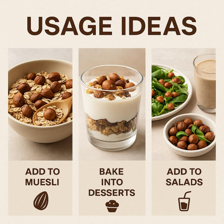 Haselnüsse 100g - Geschält Ungesalzen Ganze | GiDeli