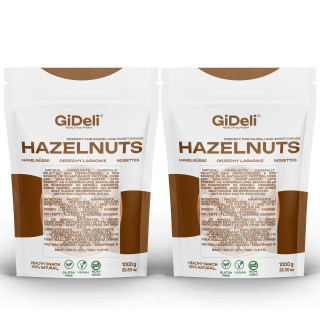 Haselnüsse 2kg - Geschält Ungesalzen Ganze | GiDeli