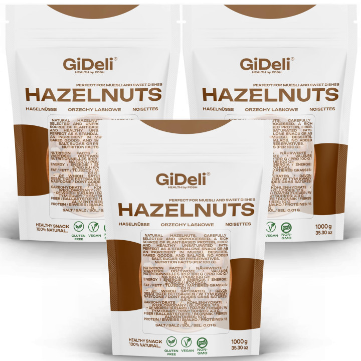 Haselnüsse 3kg - Geschält Ungesalzen Ganze | GiDeli