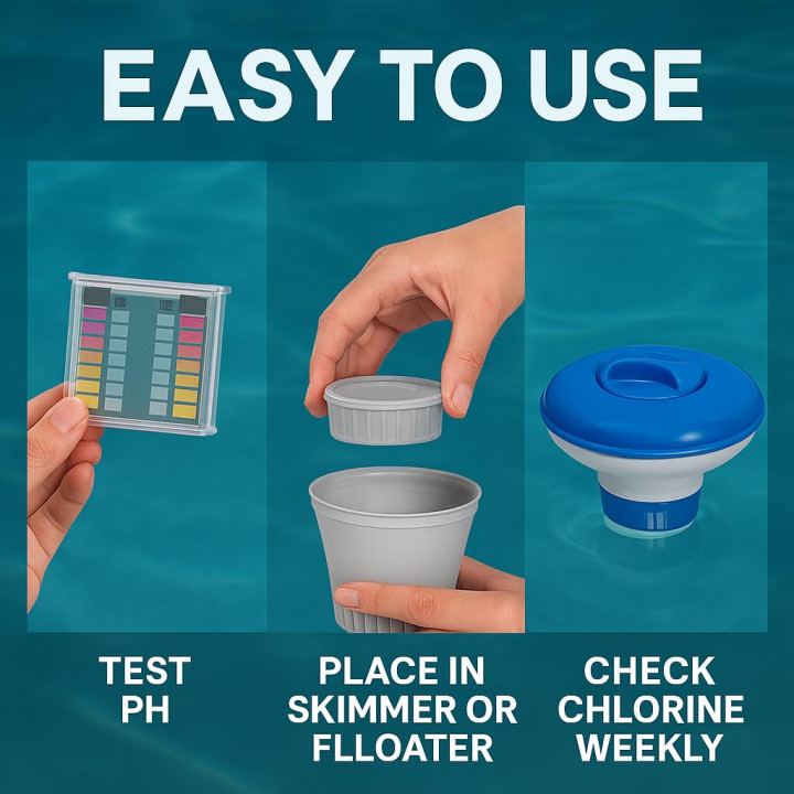 Pool Chlortabletten 5kg Multitabs 5 in 1 Langzeit 5-Phasen Pflege GiDeli