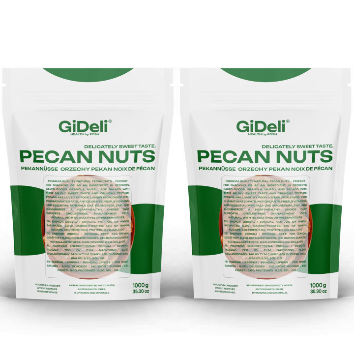 Pekannüsse 2kg - Ungesalzen Naturbelassen Ganze | GiDeli