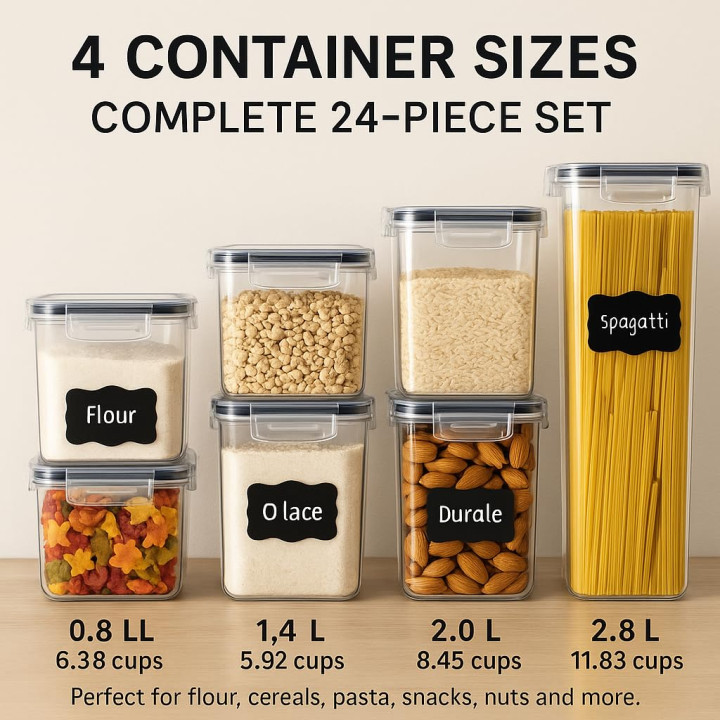 Vorratsdosen Set 24 - -teilig Luftdicht BPA-frei | GiDeli