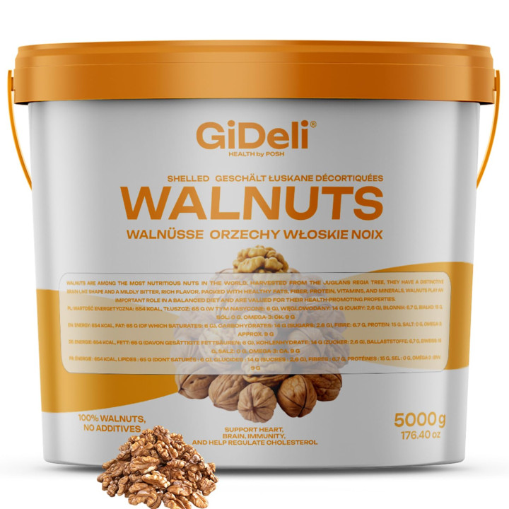 Walnüsse 5kg - Ungesalzen Naturbelassen Ohne Schale | GiDeli