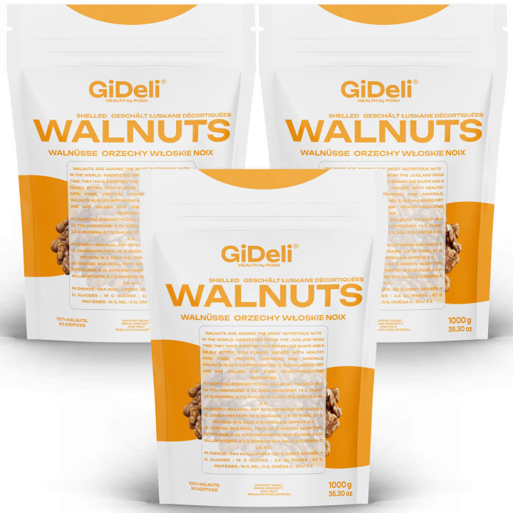 Walnüsse 3kg - Ungesalzen Naturbelassen Ohne Schale | GiDeli
