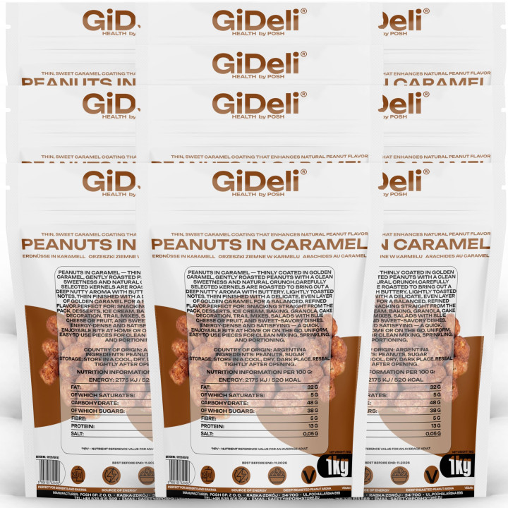 Gebrannte Erdnüsse 10kg - Karamell Süß Knusprig | GiDeli