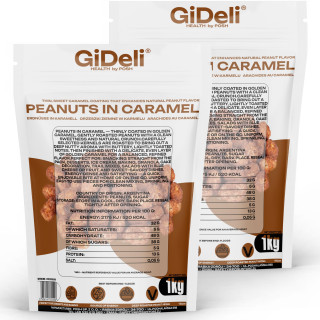Gebrannte Erdnüsse 2kg - Karamell Süß Knusprig | GiDeli