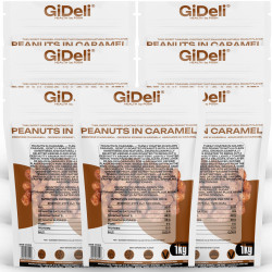 Gebrannte Erdnüsse 7kg Karamell Süß Knusprig Snack Party Gastronomie GiDeli