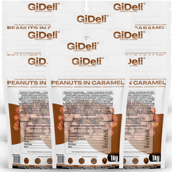 Gebrannte Erdnüsse 9kg - Karamell Süß Knusprig | GiDeli