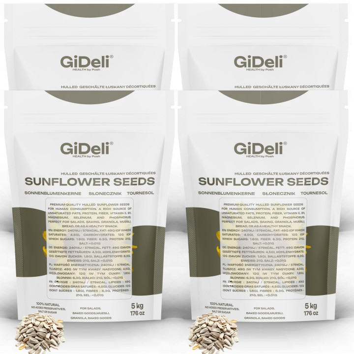 Sonnenblumenkerne 20kg - Geschält Roh Vegan Natur | GiDeli
