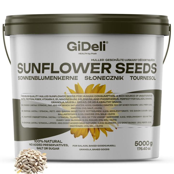 Sonnenblumenkerne 5kg - Geschält Roh Vegan Natur | GiDeli