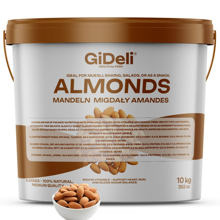 Mandeln 10kg - Naturbelassen Ungesalzen Rohkost | GiDeli