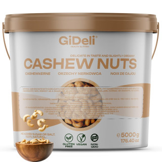 Cashewkerne 5kg - Ganze Kerne Ungesalzen | GiDeli