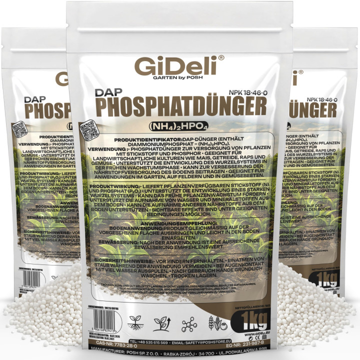 DAP 3kg - Phosphatdünger Mais Getreide Granulat NPK | GiDeli