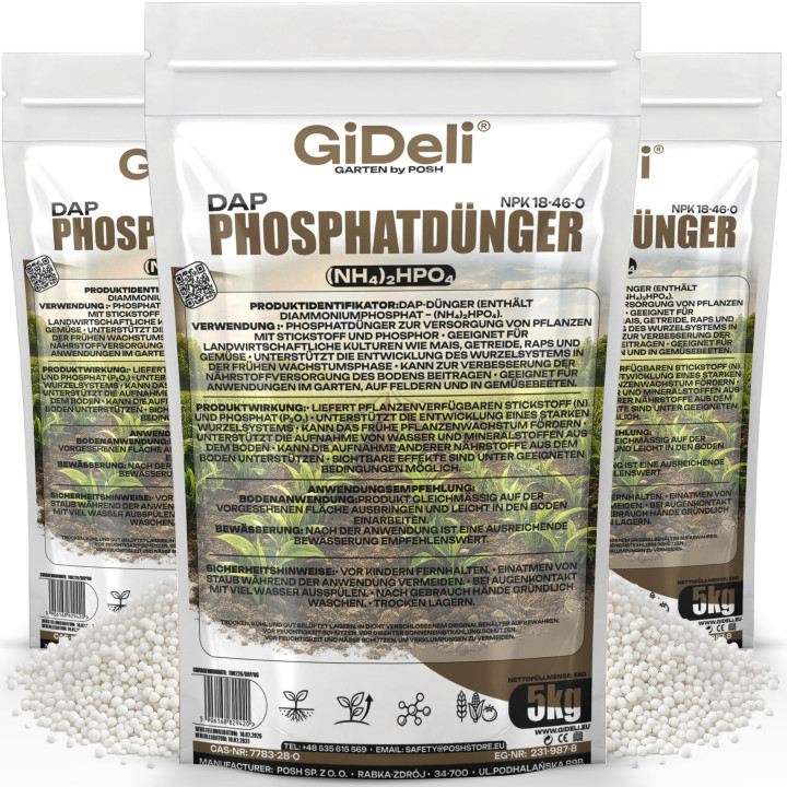 DAP 15kg - Phosphatdünger Mais Getreide Granulat | GiDeli