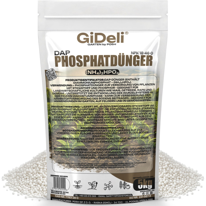DAP 5kg - Phosphatdünger Mais Getreide Granulat NPK | GiDeli