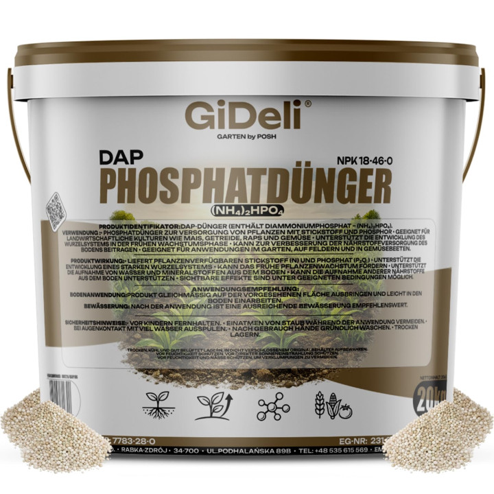 DAP 20kg - Phosphatdünger Mais Getreide Granulat | GiDeli