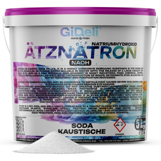 Ätznatron 5kg - Natriumhydroxid NaOH 99% | GiDeli