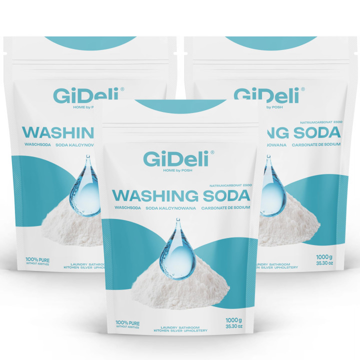Waschsoda 3kg - Natriumcarbonat Na2CO3 Kalziniert | GiDeli