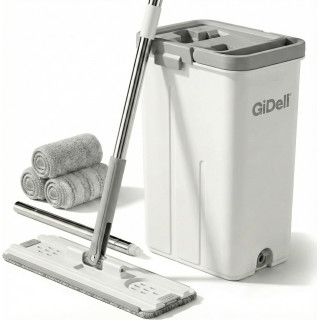 Wischmopp und Eimer - Set Flach Squeeze 360° 3 | GiDeli