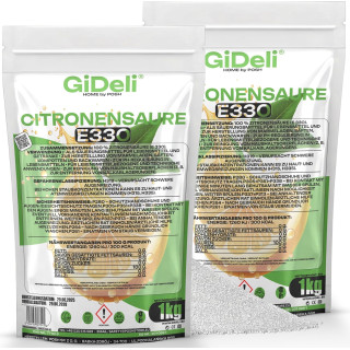 Zitronensäure 2kg - Entkalker Citric Acid | GiDeli