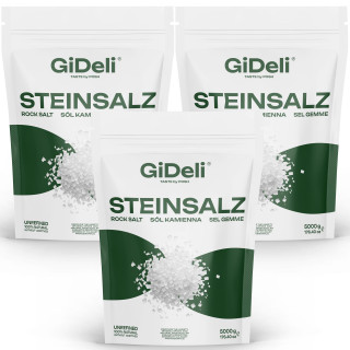 Steinsalz 15kg - Grob Speisesalz Badesalz Streusalz | GiDeli